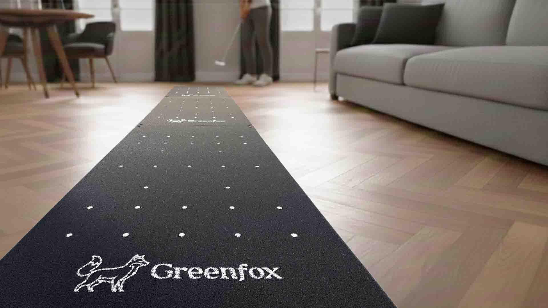 Greenfox Pro-Putt-Matte im Wohnzimmer
