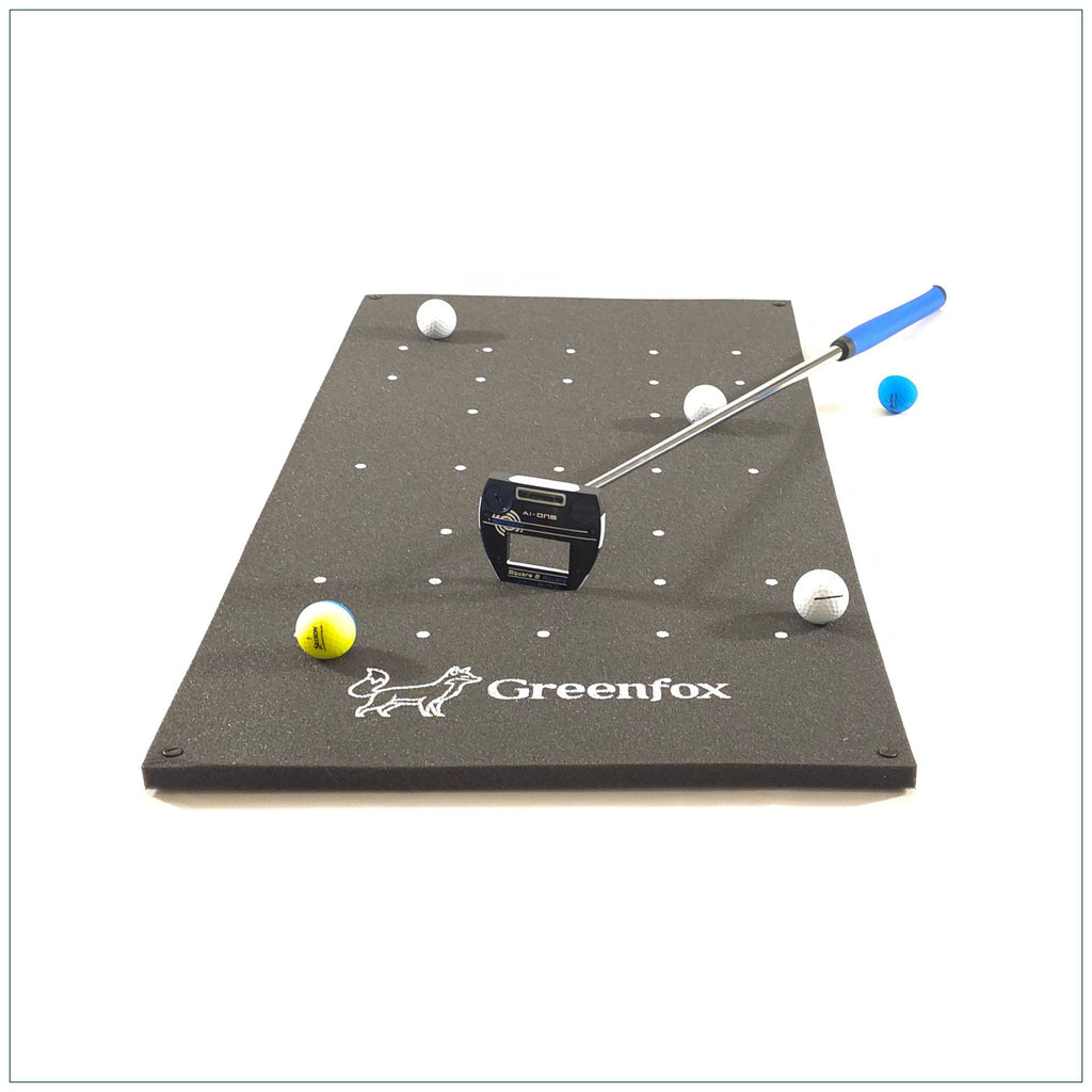 Greenfox Pro-Putt Single Puttingmatte, 100 cm, anthrazit-weiß, Material: Schaumstoff, Aufnahme 3